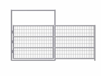 A drawing of all welded horse panel gate on the white background.