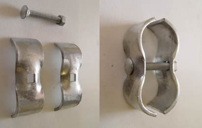 Galvanized clamps and screws
